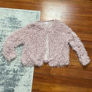 Feathered Blush Pink Sweater/Jacket